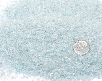 Crushed Aquamarine Sand from Angola, Medium Sand (0.25mm-2mm) for Woodworking and Ring Inlay, Resin Art, Memorial Jewelry