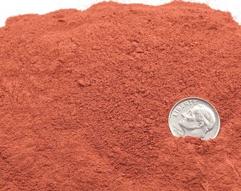 Crushed Brick Red Jasper Powder (Grade A) from South Africa, Fine Crush (&lt;0.25mm) for Stone Inlay, Mineral Art, or Pigments