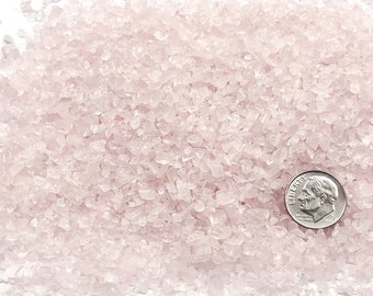 Crushed Rose Quartz Chips (Grade A) from Namibia, Pea-Sized Gravel (2mm-4mm) for Stone Inlay, Mineral Art, or Handmade Jewelry