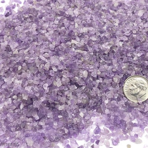 Crushed Purple Amethyst (Grade A) from Namibia, Coarse Crush, Gravel Size (4mm - 2mm) for Stone Inlay, Mineral Art, or Handmade Jewelry