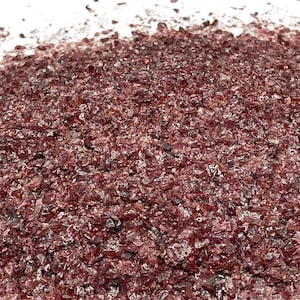 Crushed Deep Red Garnet Sand from India, Medium Sand (0.25mm-2mm) for Stone Inlay, Mineral Art, or Handmade Jewelry