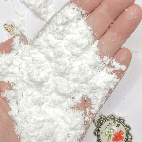 Crushed White Selenite (Gypsum) from Morocco, Fine Crush, Powder Size (<0.25mm) for Stone Inlay, Mineral Art, or Handmade Jewelry