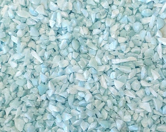 Crushed Blue Larimar from the Dominican Republic, Coarse Crush, Gravel Size (4mm - 2mm) for Stone Inlay, Mineral Art, or Handmade Jewelry