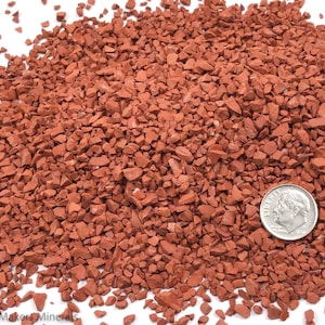 Crushed Red Jasper Chips (Grade A) from South Africa, Pea-Sized Gravel (2mm-4mm) for Stone Inlay, Mineral Art, or Handmade Jewelry