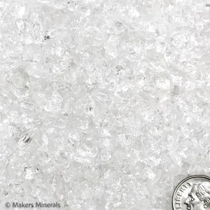 Crushed Clear Quartz (Rock Crystal) from Brazil, Coarse Crush, Gravel Size (4mm - 2mm) for Stone Inlay, Mineral Art, or Handmade Jewelry