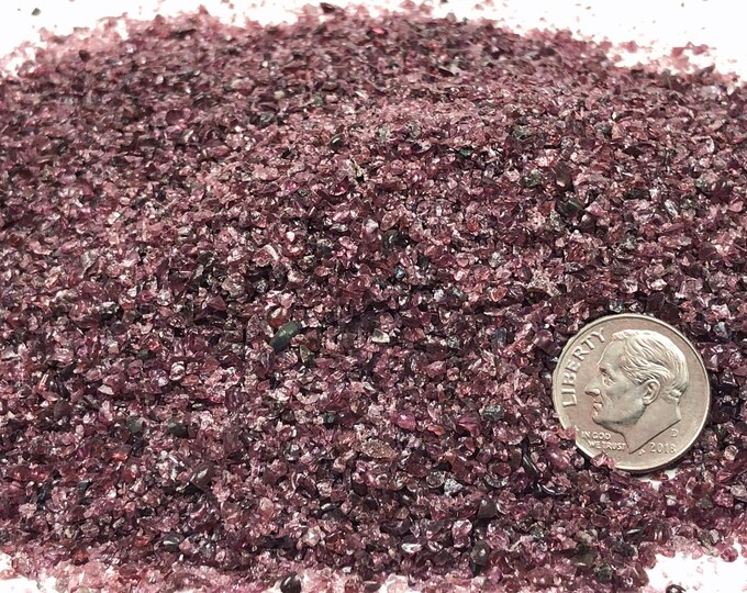 Featured listing image: Crushed Red Garnet for Stone Inlay, Mineral Art, or Handmade Jewelry - Medium