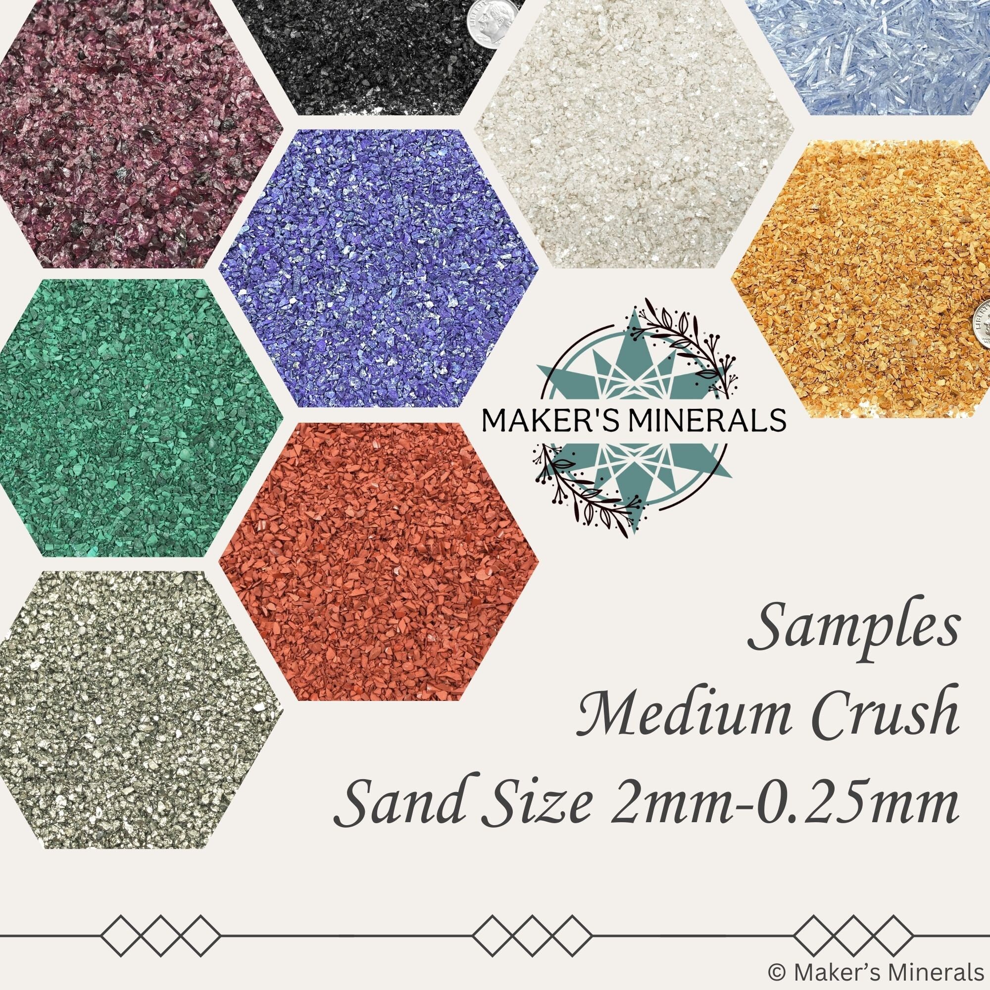 Crushed gemstones deals