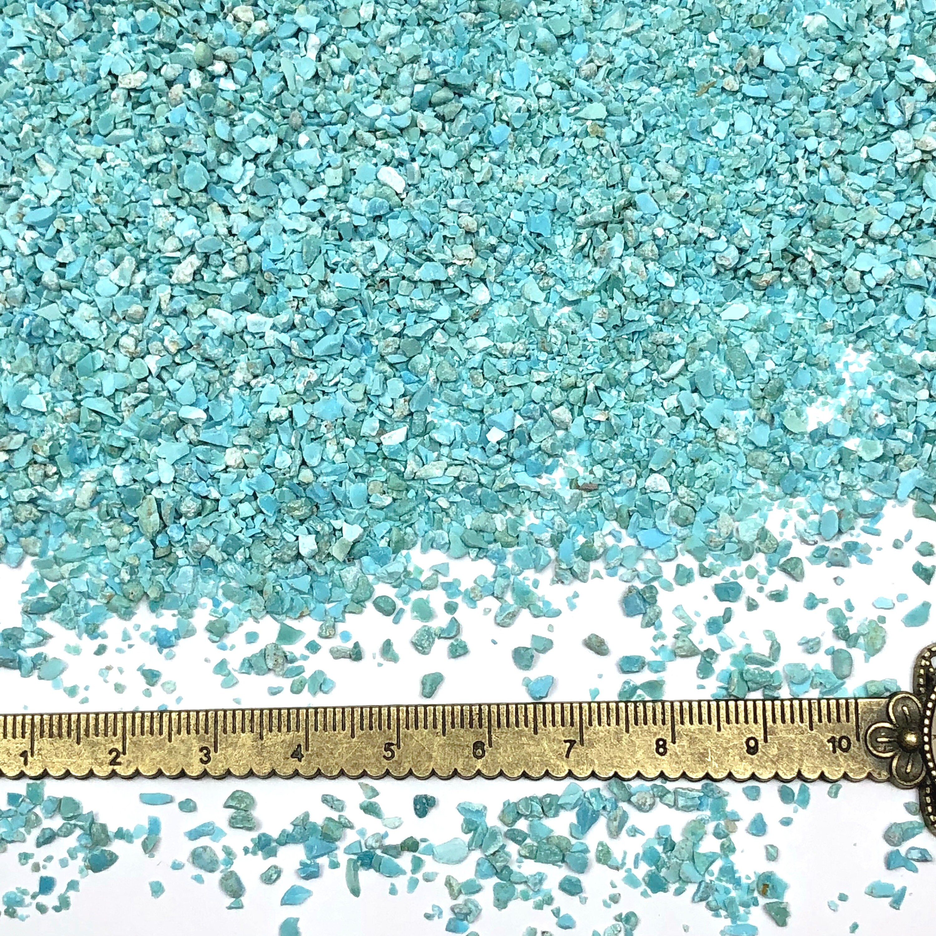 Crushed Kingman Turquoise (Grade A) for Stone Inlay, Mineral Art, or