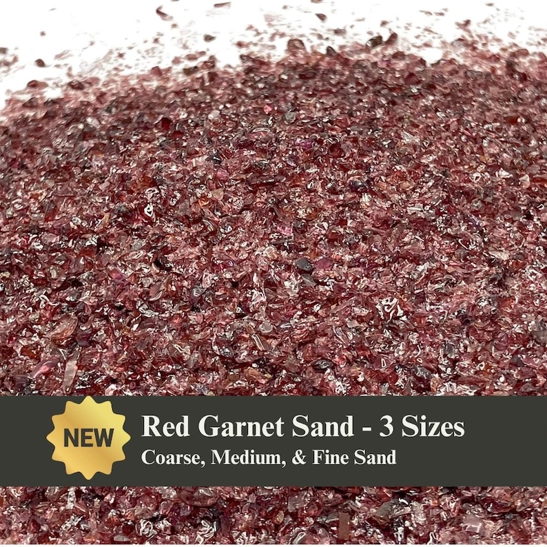 Crushed Dark Red Garnet Sand From India, Three Sand Sizes for ...