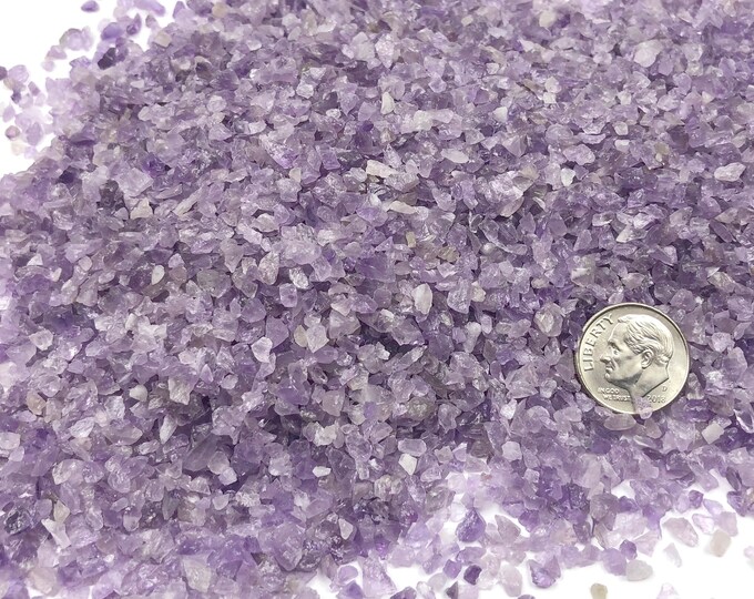 Featured listing image: Crushed Amethyst (Grade A) for Stone Inlay, Mineral Art, or Handmade Jewelry - Coarse