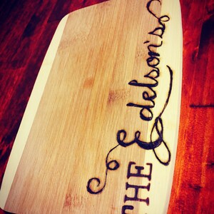 Customizable wood burned Bamboo cutting boards