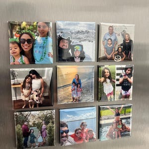 Personalized Gift 2&quot;x2&quot; Custom Photo Magnets (Set of 9) | Custom Fridge Magnets | Holiday Gift Ideas