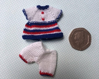 Dollshouse 1.12th baby/toddler doll top and pants set