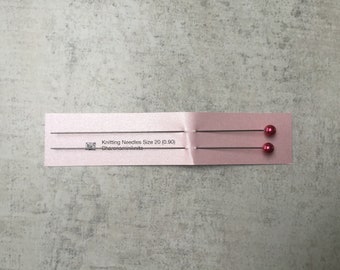 Miniature knitting needles Size UK 20 (0.9) Single ended