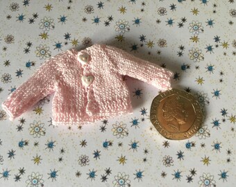 Dollshouse 1/12th miniature hand knitted teenager doll cadigan