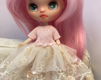 Dolls house Petite Blythe OOAK doll dress