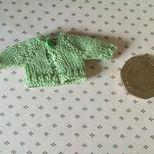 Dolls house Miniature 1/12th knitted toddler doll jumper image 3