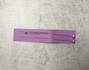 Miniature Knitting Needles (Single ended) size 24 (0.6mm)