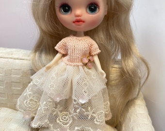 Dolls house Petite Blythe OOAK doll dress