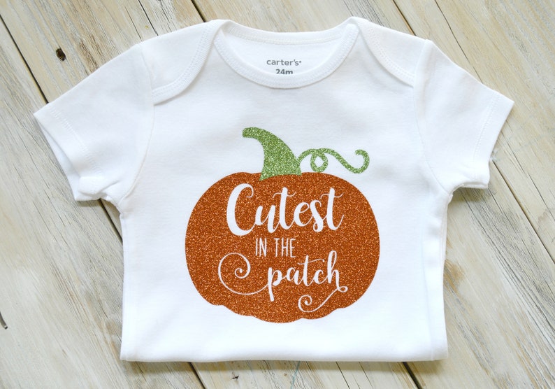 Cutest in the patch-Thanksgiving-Fall-Turkey Day-Pumpkin-Baby Girl or Boy Bodysuit-Custom Bodysuit-Baby Girl Clothing-Baby Boy Clothing