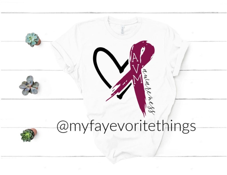 AVM Awareness AVM Warrior AVM Brain Injury Burgundy Etsy