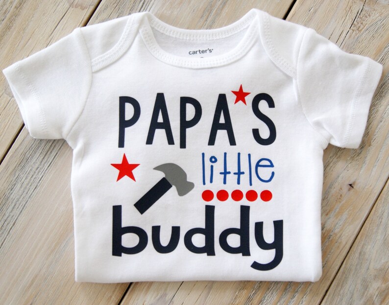 Papa's Little Buddybaby Boy Bodysuitbaby Clothescustom Etsy