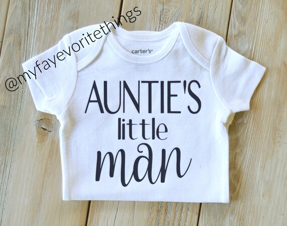 auntie's little man onesie