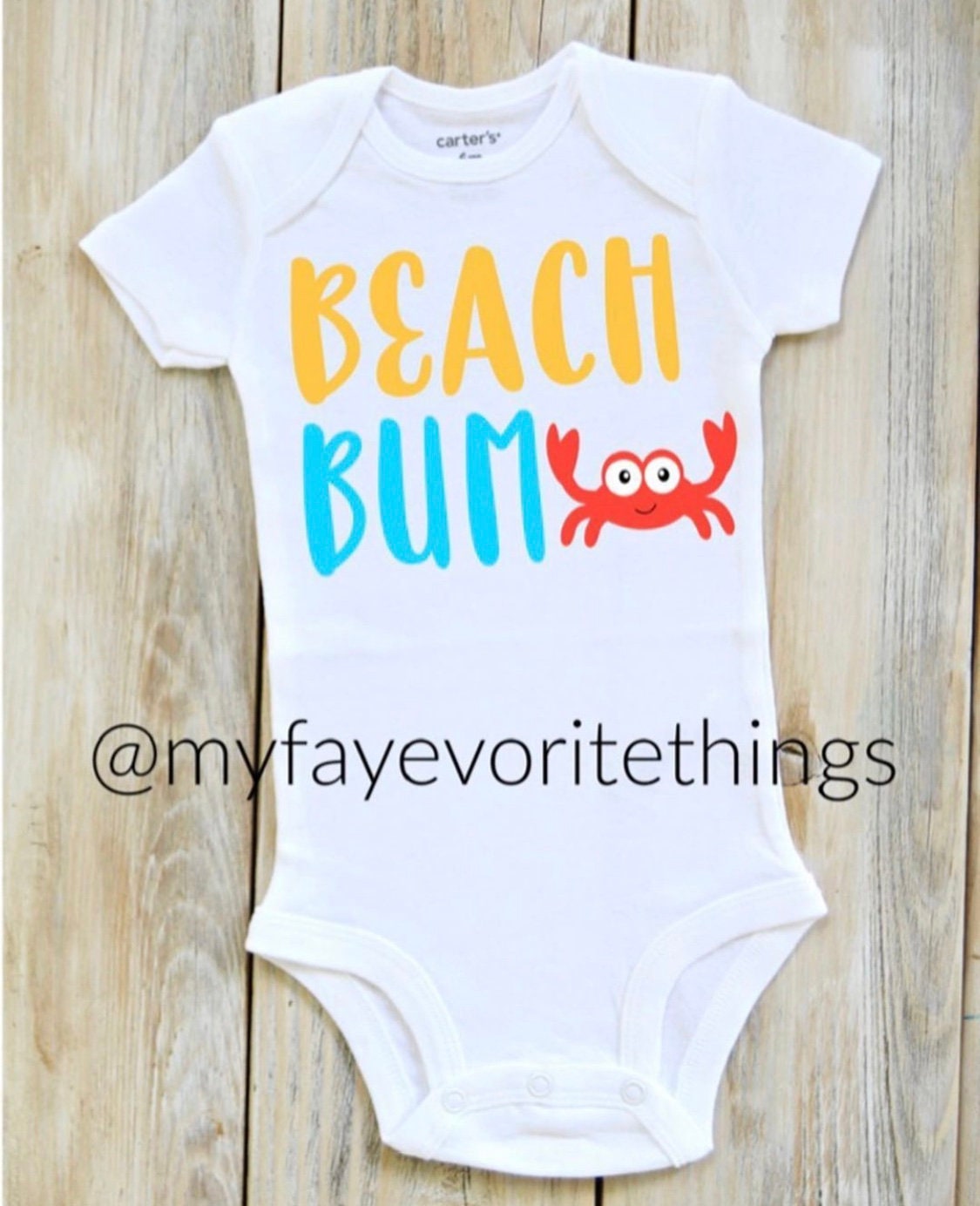 Beach bum baby boy newborn crab beach I love the beach | Etsy