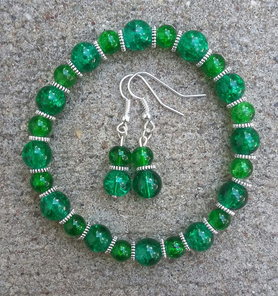 Ever Green Holiday Jewelry Set Green Bead Jewelry Green - Etsy