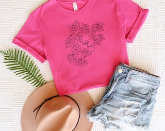Plant Lady, Botanical Shirt, Plant Tee, Nature Lover Gift, Ladies Shirts, Gift for her, Women's tee's