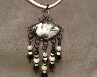 Black & White Drop Pendant