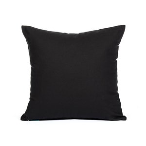 Black Decorative Pillow Cover, Throw Pillow Cover Black, Lumbar Pillow, Euro Sham Pillow Cover, Couch Pillow, 16&quot;x16&quot;,12&quot;x20&quot;,26&quot;x26&quot;