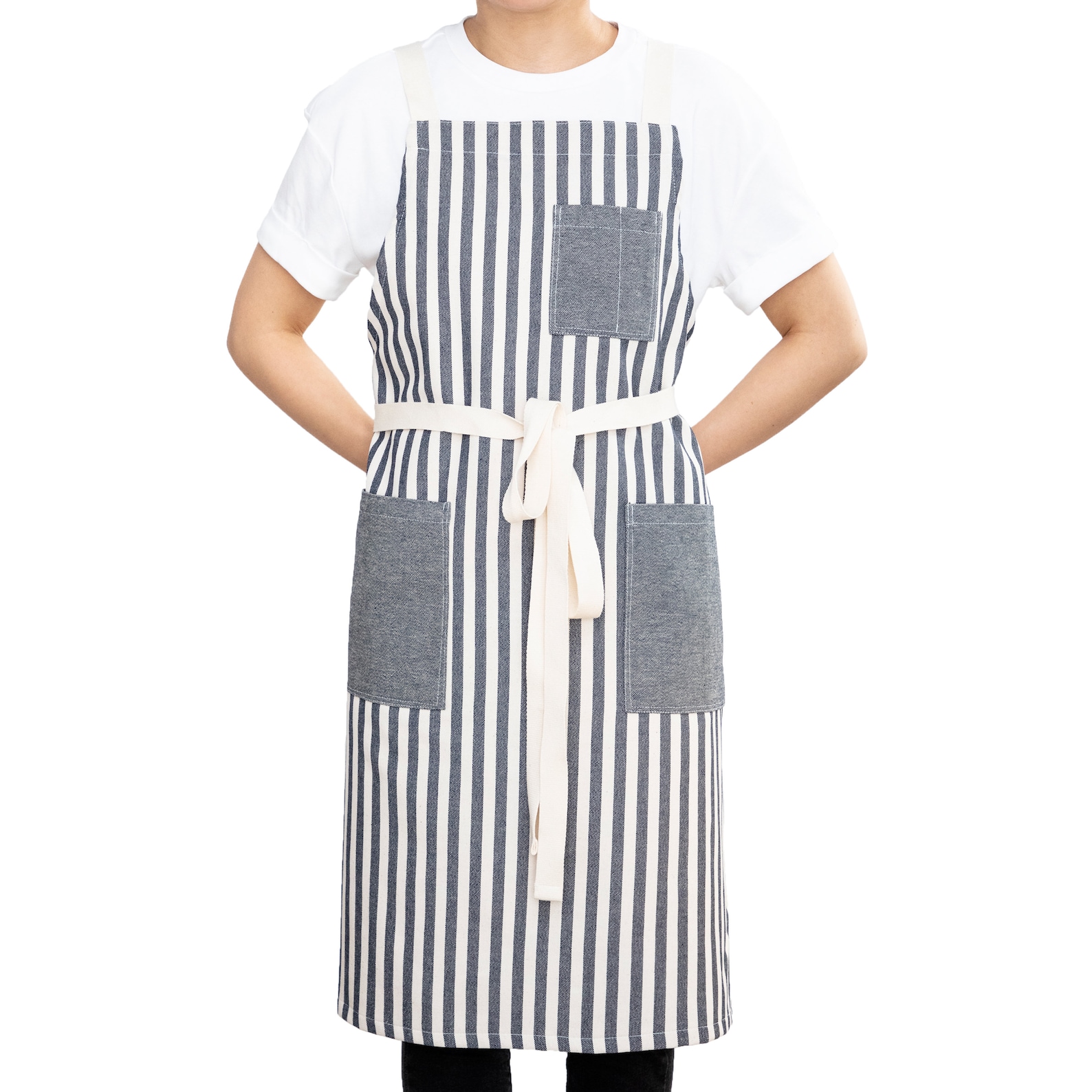 Stripe Kitchen Apron Striped Chef's Apron Cross Back Etsy