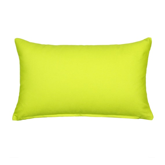 12X20 Solid Lime Green Rectangular Chartreuse pillow cover Lime green