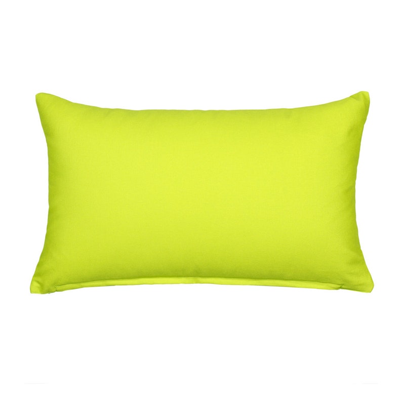 12X20 Solid Lime Green Rectangular/Lumbar/Oblong Throw Pillow Cover image 1