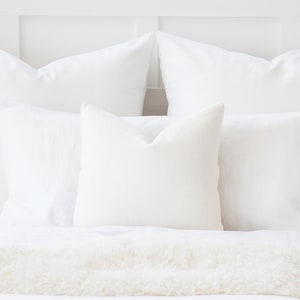 24&quot;X24&quot; Solid White Big European Sham Pillow Cover