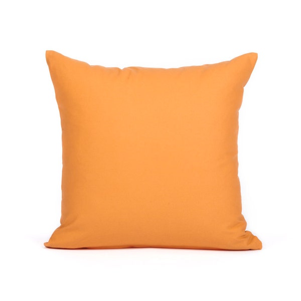 SALE) 12"X20" Solid Tangerine Orange Rectanugalr / Lumbar / Oblong / Cushion / Throw Pillow Cover