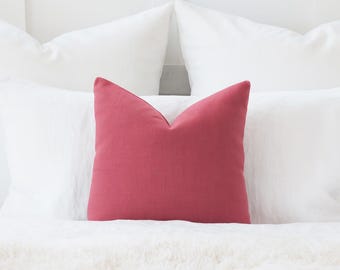 Funda de almohada decorativa, funda de cojín rosa, funda de cojín cuadrada, 40,6 x 40,6 cm, 50,8 x 50,8 cm