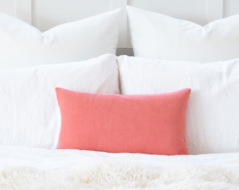 dark coral throw pillows