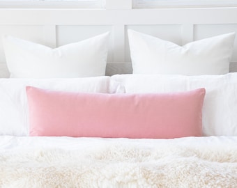 Premium 100% katoenen kussensloop | Longshampoo met ritssluiting en zwangerschapskussensloop | Zachte geborstelde kussensloop | 14 x 36 of 20 x 54
