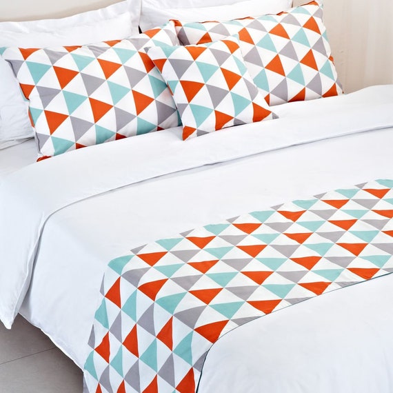 Queen Bed Runner Modern Bed Runners Doublesided Bed Runner Etsy