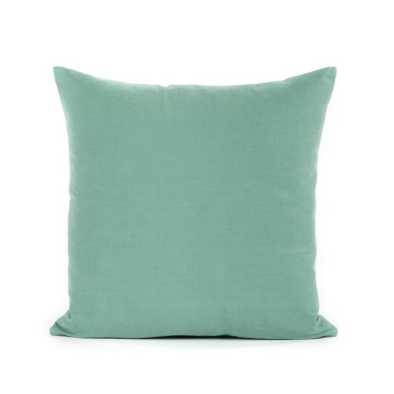 Solid Seafoam Green Decorative Cushion Lumbar Oblong Etsy