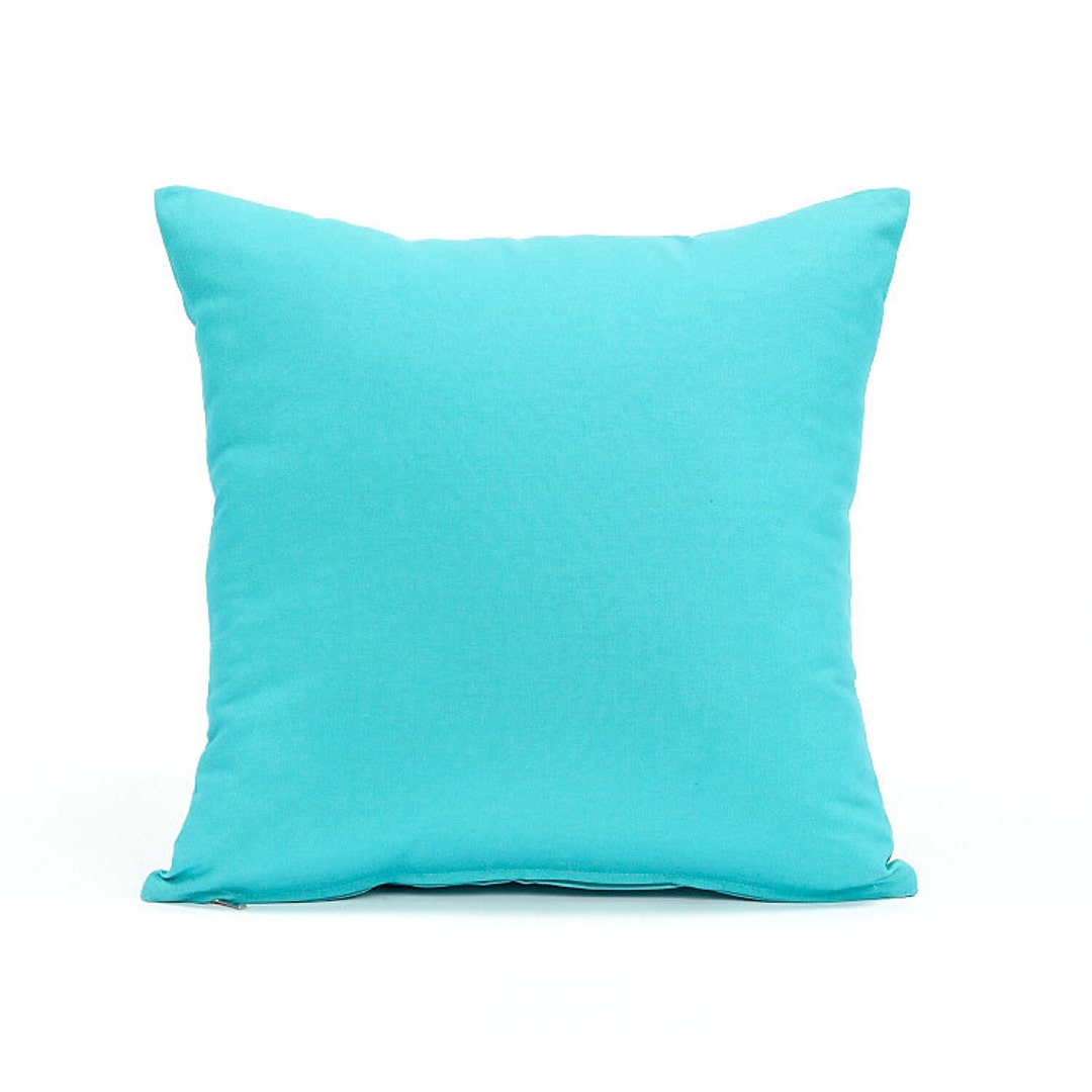 Decorative Pillow Cover Aqua Blue, Throw Pillow Cover, Lumbar Pillow