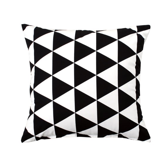 Modern Triangle Pattern | Etsy 24 X 24 Solid Black Throw Pillow Cover