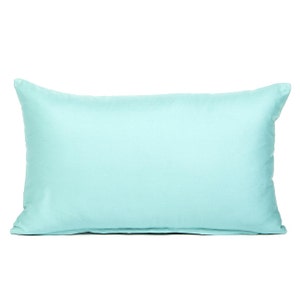 12&quot;X20&quot; Solid Powder Blue Rectangular / Oblong / Lumbar Throw Pillow Cover
