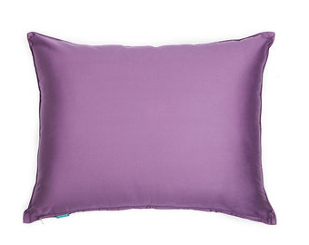 Copertura del cuscino Sham viola tinta rasatello per letto (Standard Queen, re, Cal King)