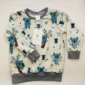 Koala Bear - Handmade - Organic - Jersey - Baby, Toddler & Children&#39;s Jumper - Sweater - UK - Unisex - 0-6 years - Kids - Gift