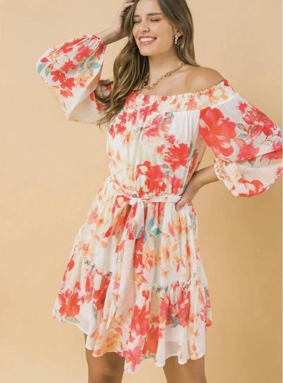 multicolor off the shoulder dress Multicolor Pleated Off Shoulder Maxi Dress – PinkBlush