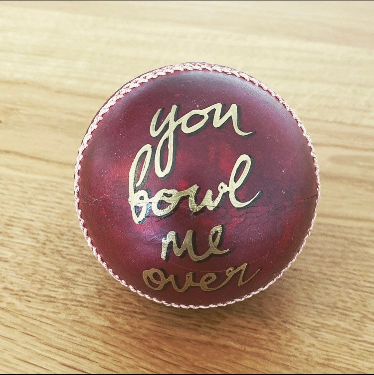 Personalised Cricket Ball Etsy UK