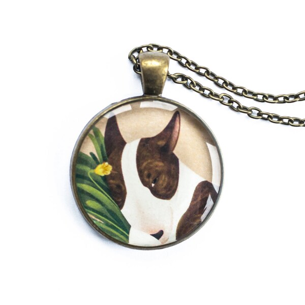 Bull Terrier necklace - Bull terrier jewelry - Bullterrier gift - Bull Terrier Lovers - Bull terrier art - Bull Terrier bronze pendant